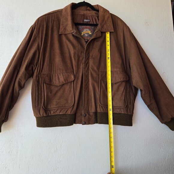 1X Size Adventure Bound Cognac Brown Suede Jacket - Picture 4 of 6
